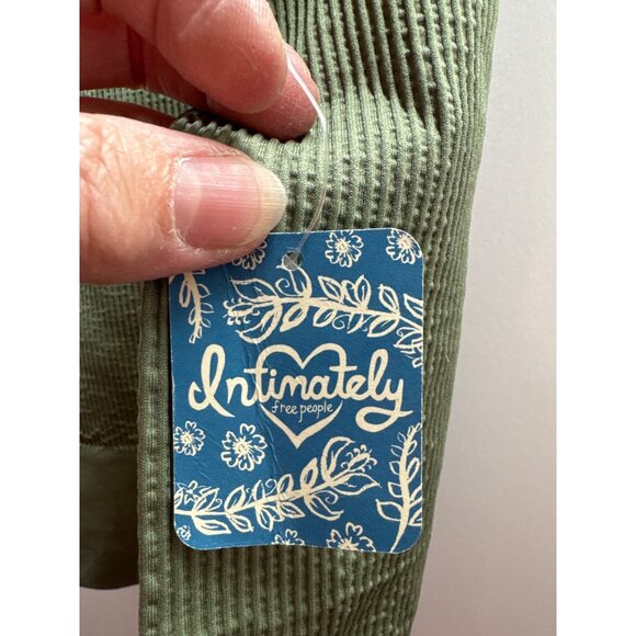 Intimately Free People Ribbed Army Green Tank Top M/L - Picture 3 of 5